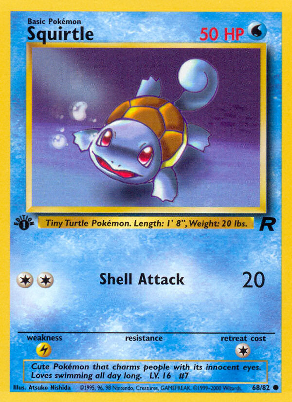 Rocket set Squirtle #68/82 first edition